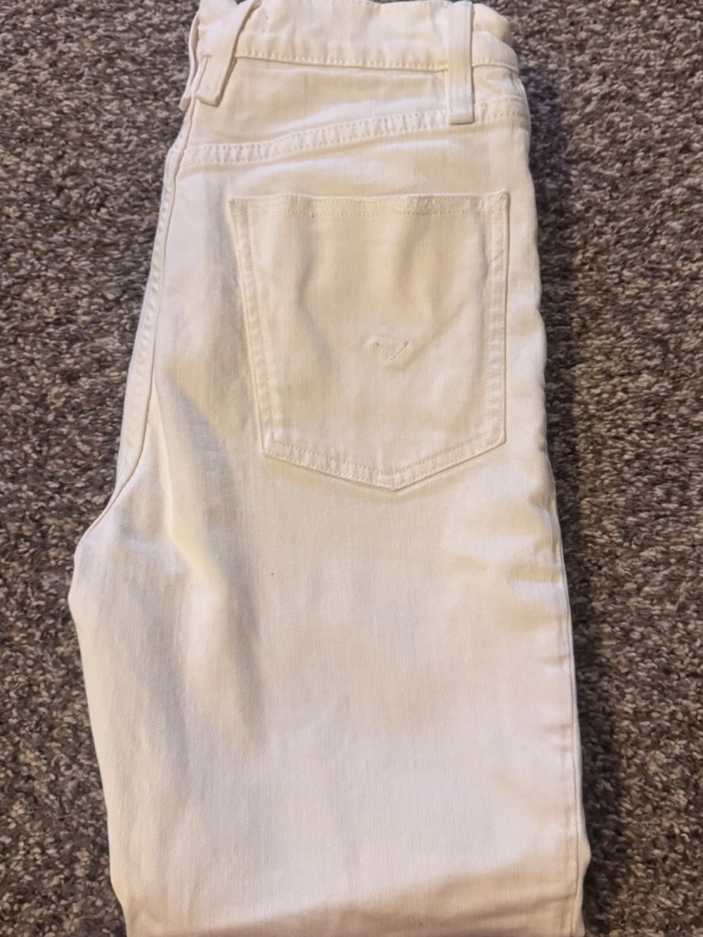 Hudson Jean- Harlow Ultra High Rise Cigarette Ankle Wash: DESTRUCTED ECRU